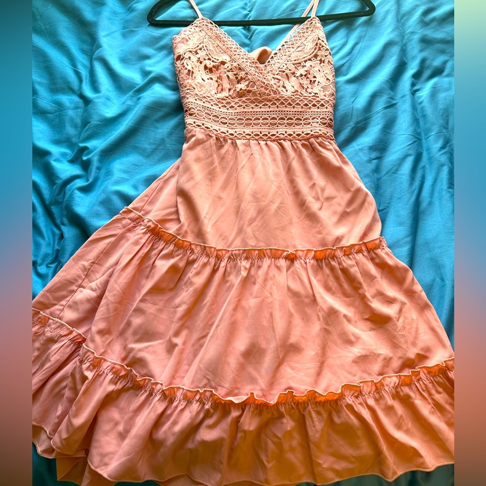 Pink Tieback Dress with Tags
